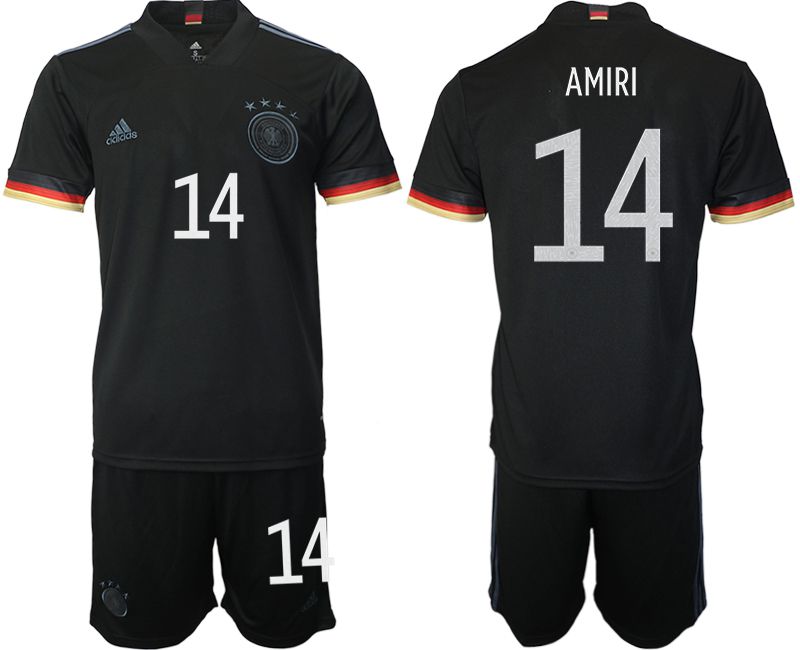Men 2020-2021 European Cup Germany away black #14 Adidas Soccer Jersey->germany jersey->Soccer Country Jersey